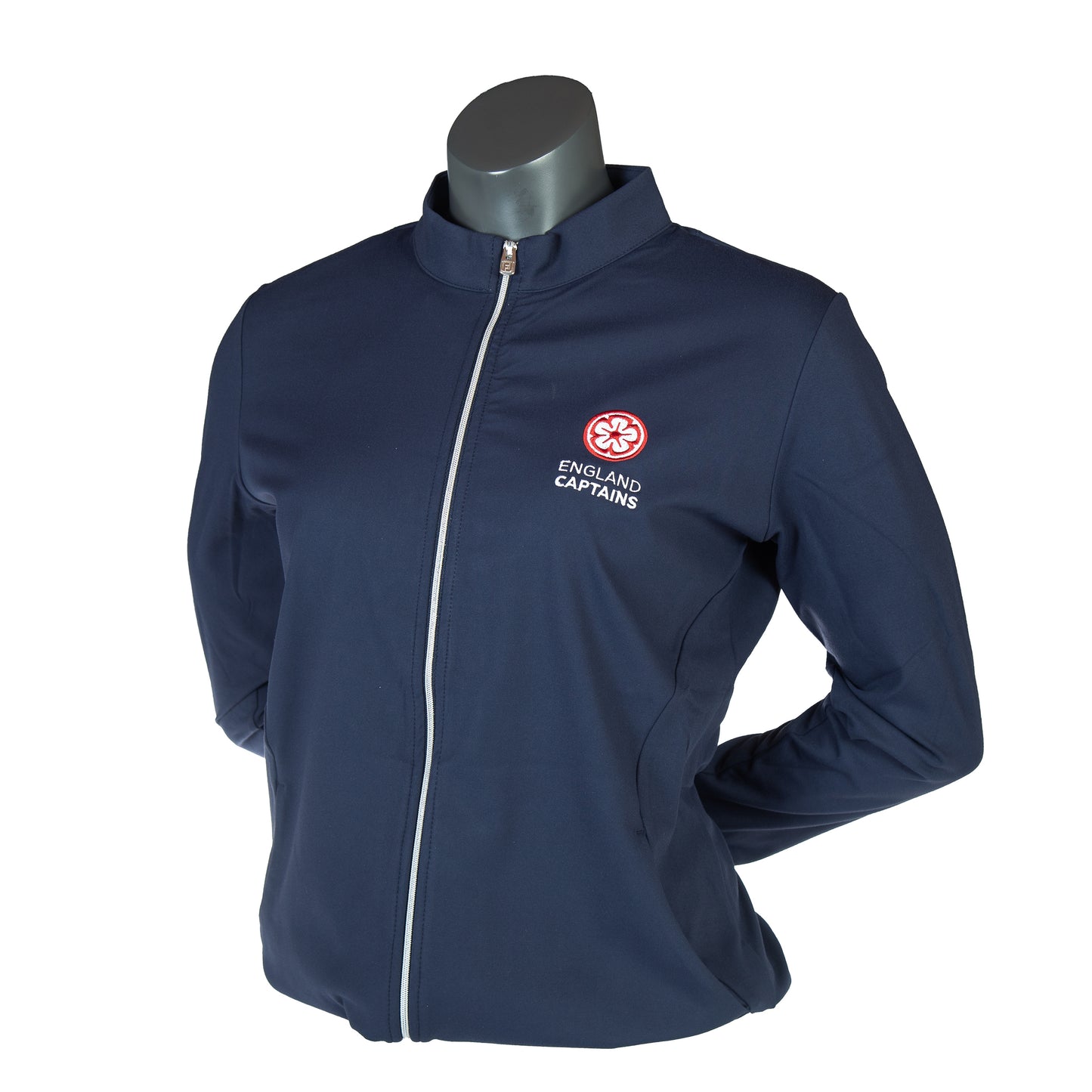 England Captains Womens FJ Full Zip Midlayer. Navy