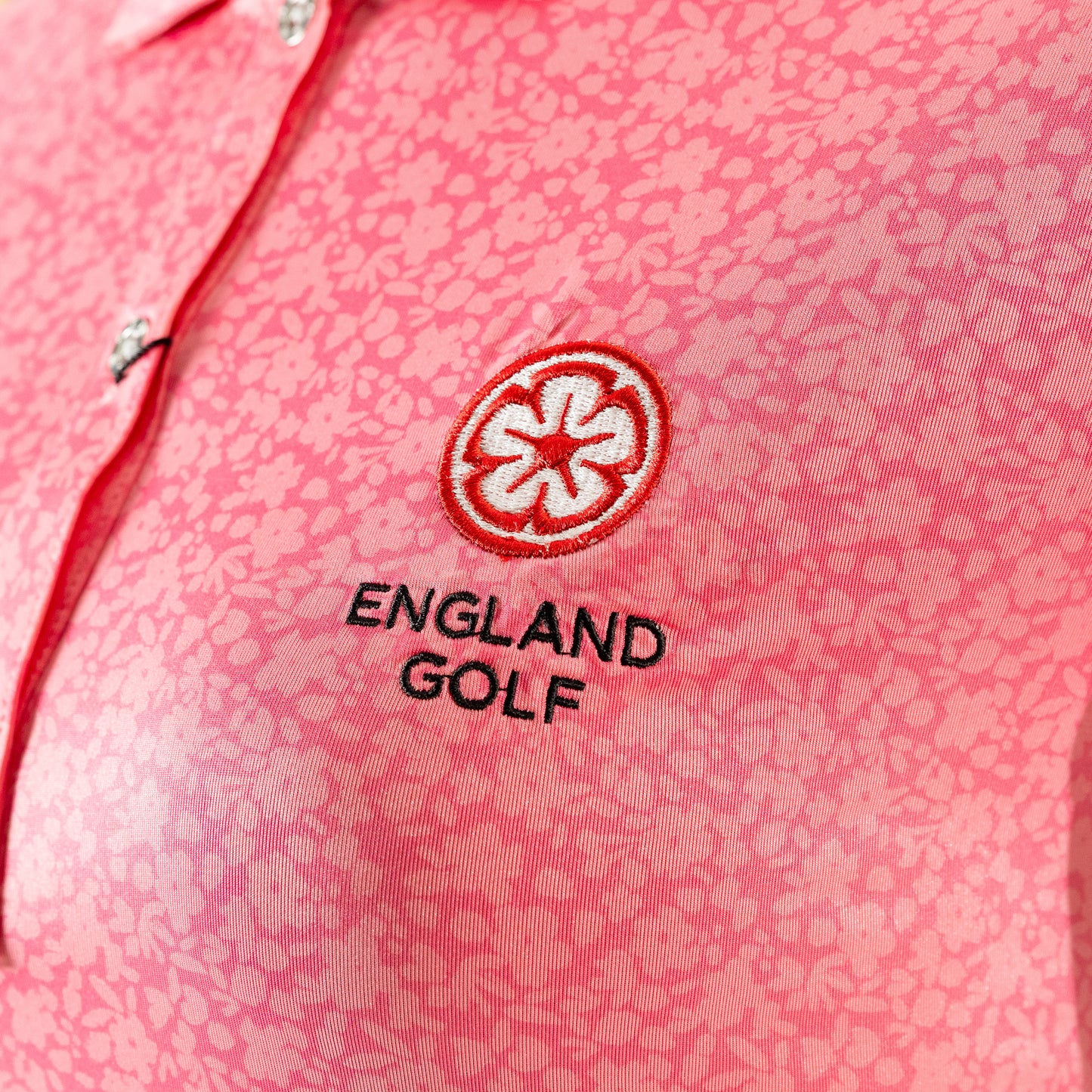 England Golf Womens Painted Floral Polo