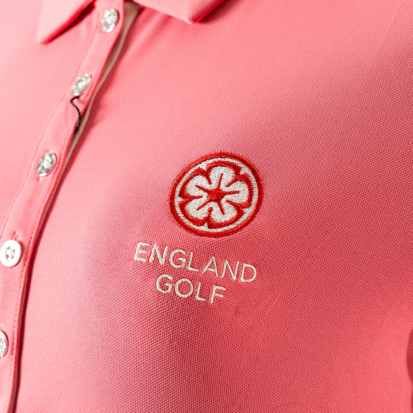 England Golf Womens Half Sleeve Ruched Polo
