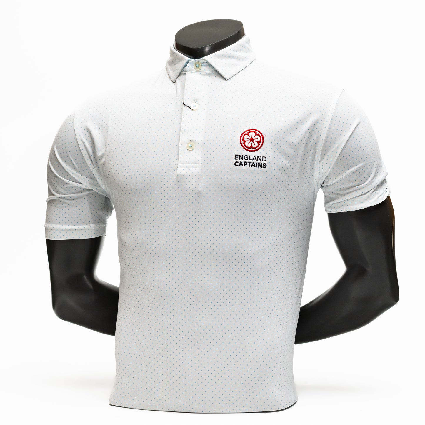 England Captains FJ ProDry Polo. White / Light Blue