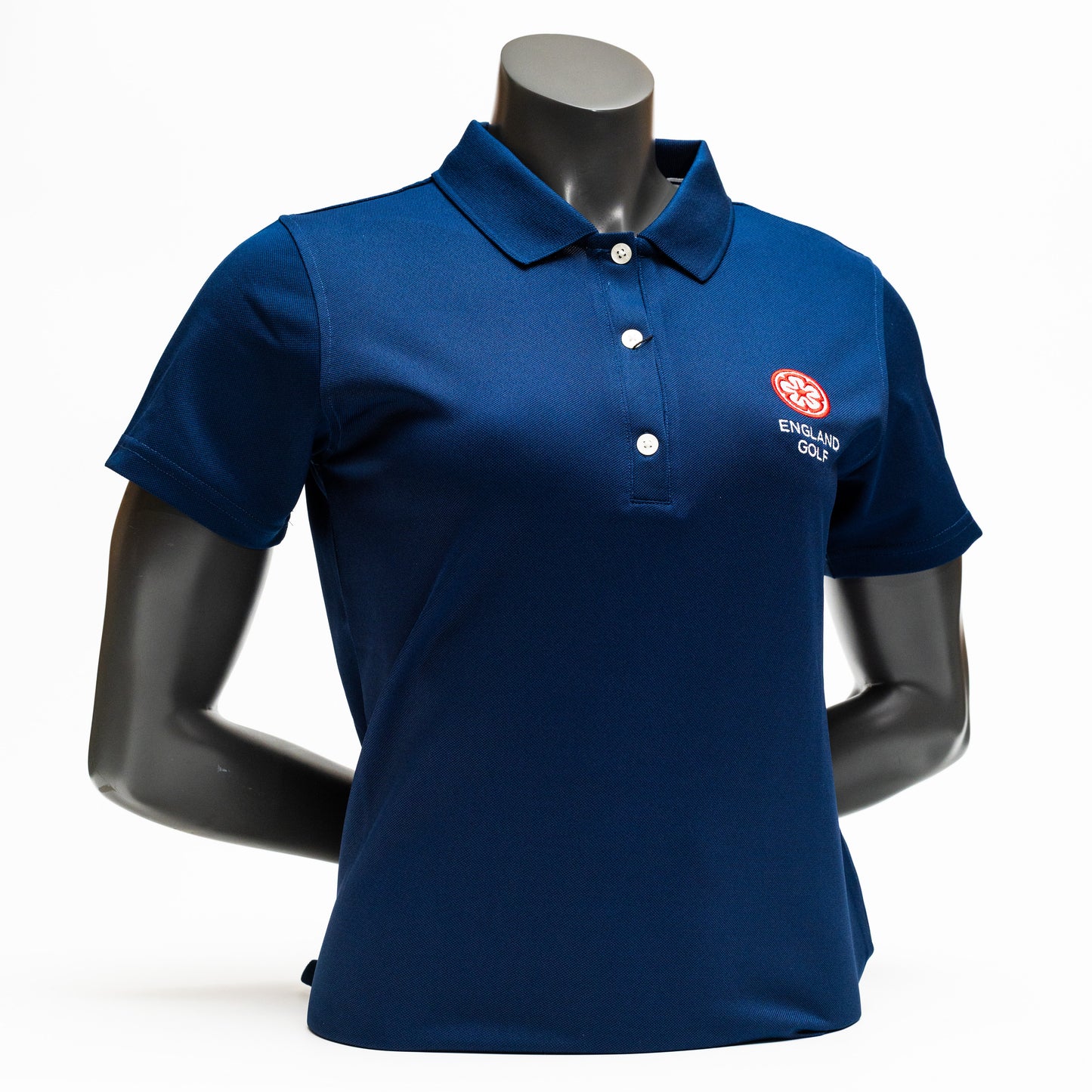 England Golf Womens FJ Performance Polo. Navy