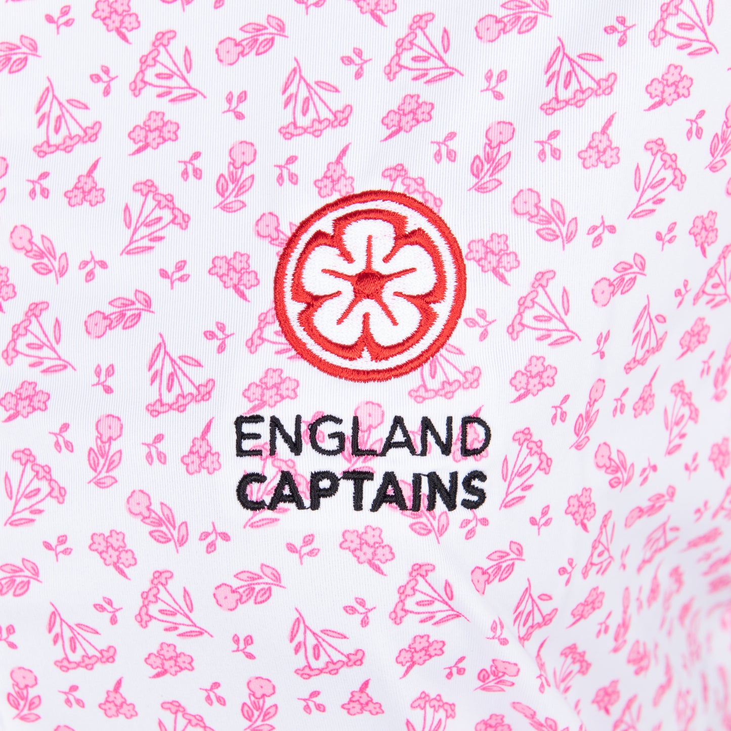 England Captains Womens FJ Polo Floral Print Lisle
