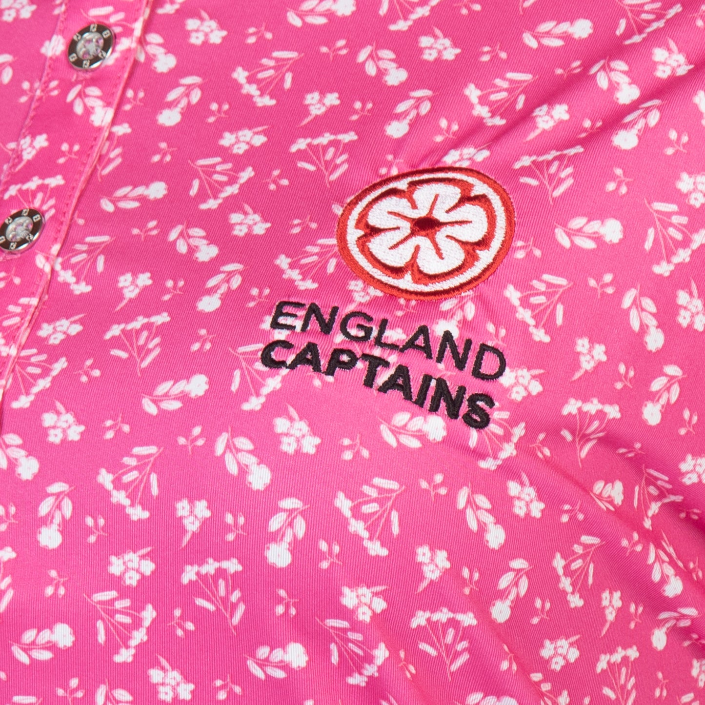 England Captains Womens FJ Polo Floral Print Lisle