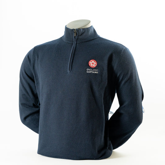 England Captains FJ 1/2 Zip Pullover Wool Blend