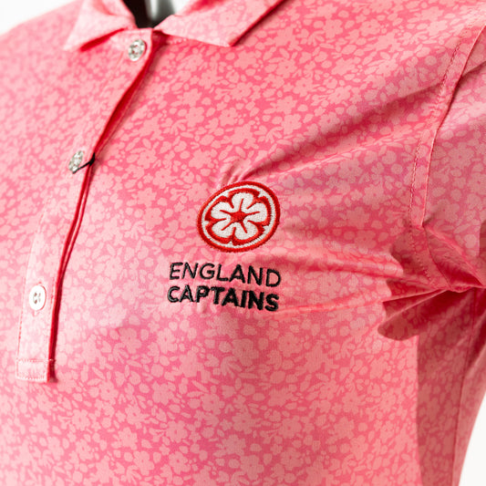 England Captains Womens Painted Floral Polo