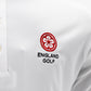 England Golf FJ Long Sleeve Thermocool Polo. White