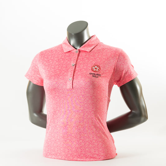 England Golf Womens Painted Floral Polo