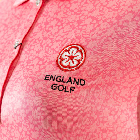 England Golf Womens Painted Floral Polo