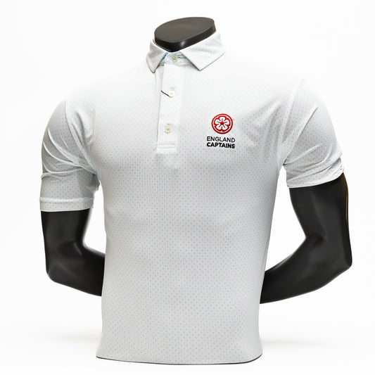 England Captains FJ ProDry Polo. White / Light Blue